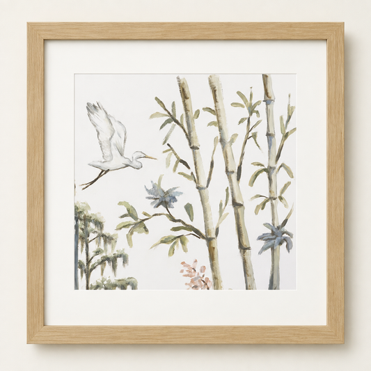 Blue Line Botanical / Sanctuary Framed Print