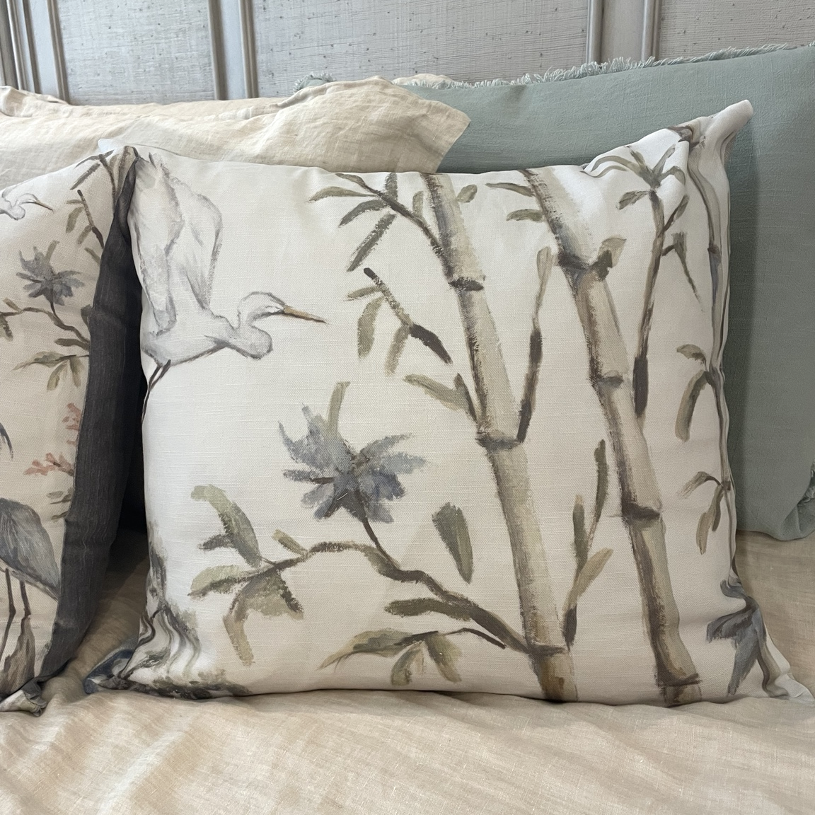 Blue Line Botanical Sanctuary Decorative Pillow 20x20, 22x22