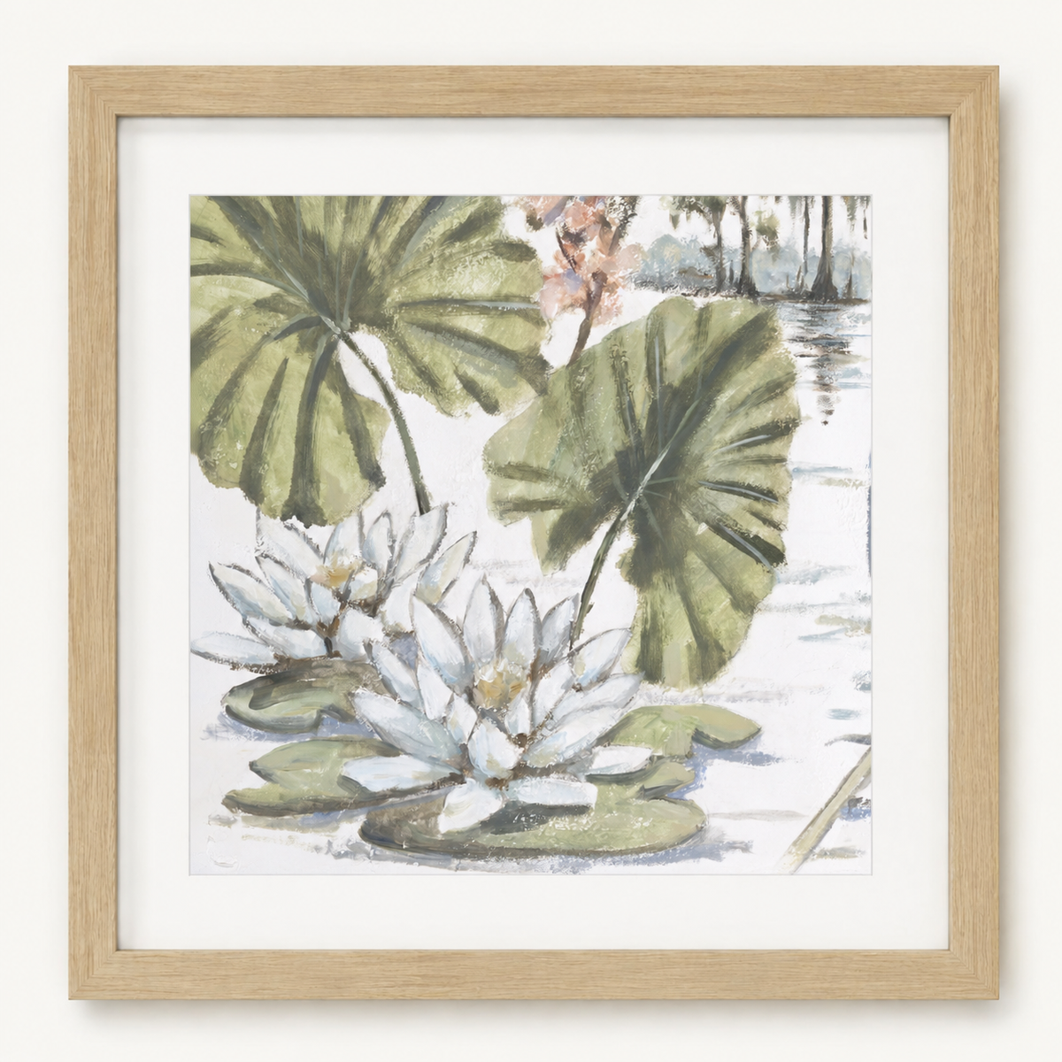 Blue Line Botanical / Elephant Ear Framed Print